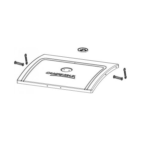 Coperchio Con Tiranti e Termometro Per Barbecue 200L