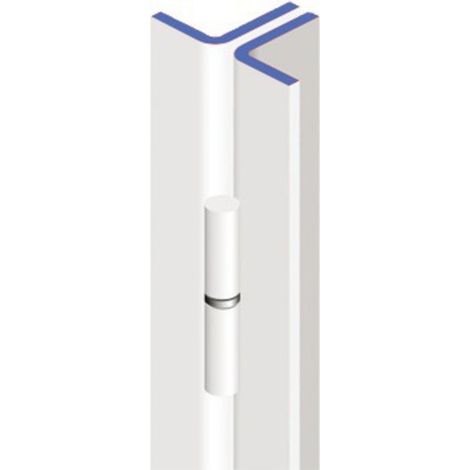 Barre de pivot 30x30mm cornière droite finition époxy blanc - HERACLES - BLI-BPI10003 (1/3)