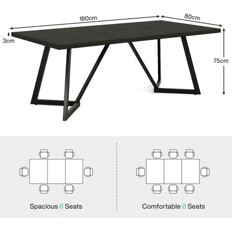 Table de Salle à Manger Stable, Bureau Raffiné, Table de Réunion Rectangulaire (Table à Manger uniquement) (1/5)