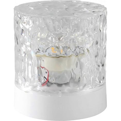 Veilleuse à effet vague d'eau, lampe de table LED dynamique à 360° pour une ambiance romantique, idéale pour le salon et la chambre. Trois couleurs disponibles. Fonctionne sur secteur. Rotation dynami (1/5)