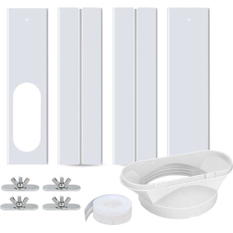 Kit de ventana para aire acondicionado portátil, sello de ventana ajustable para ventilación de ventana deslizable, placa de sello de ventana ajustable, placa de kit deslizable (1/4)