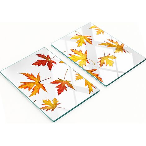 Küchenschneidebretter aus Glas mit Herbstlaubmotiven, 2 x 40 x 52 cm (1/5)