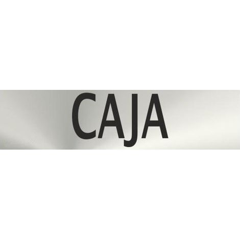 Señal informativa de acero inoxidable adhesiva Caja 50 x 200 mm SEKURECO (1/2)