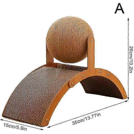 Griffoir pour chat en bois de sisal résistant et durable, jouet à griffer pour les pattes (1/5)