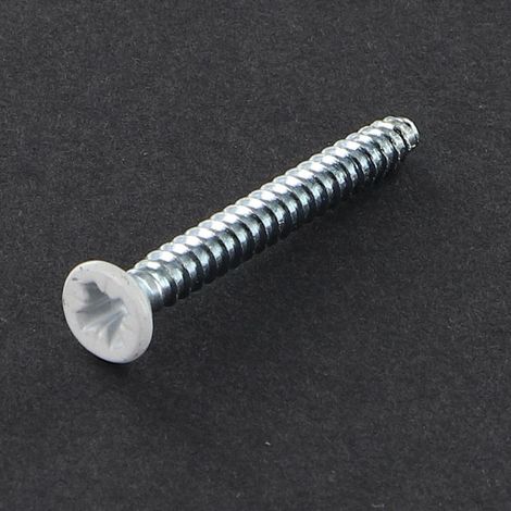 Vis tôle Tête fraisée Pozi 3.5X32 Acier zingué ZG Laqué blanc RAL9016 blanc signalisation Sans pointe-1 pièce (1/2)