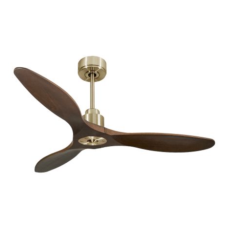 Tenerife Ring - Super destratificateur et ventilateur DC 132 cm Laiton pales bois sombre sans Lumière 25 à 35 m² (1/5)