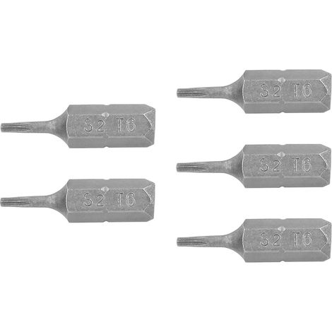 Puntas Torx T6 para destornillador - 25 mm - 5 puntas