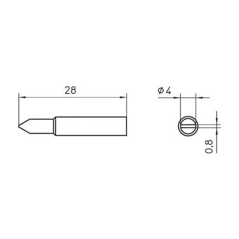 Weller XNT D punta para soldador cincel 4 mm metálica