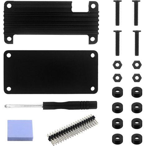 Connecteur GPIO 40 broches pour boîtier Banana Pi M2, dissipation thermique nulle, entièrement métallique. (1/4)