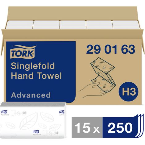 TORK 290163 Zickzack Advanced Papierhandtücher (L x B) 23 cm x 25 cm Weiß  3750 St.