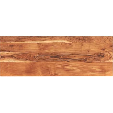 Dessus de table-Plateau de table de remplacement 140x60x2,5cm rectangulaire bois massif d'acacia (1/5)