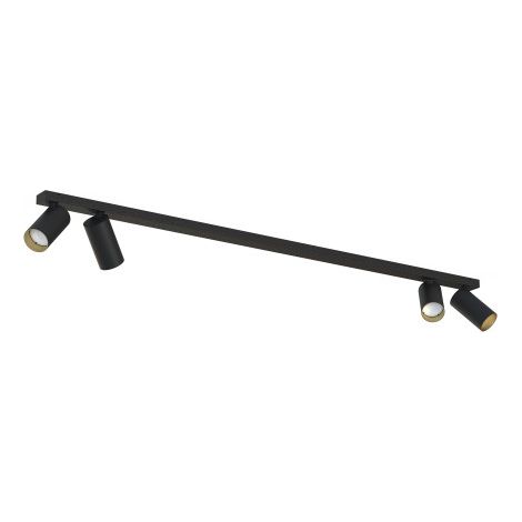 Plafonnier barre Nowodvorski MONO 4 spots GU10 noir/or