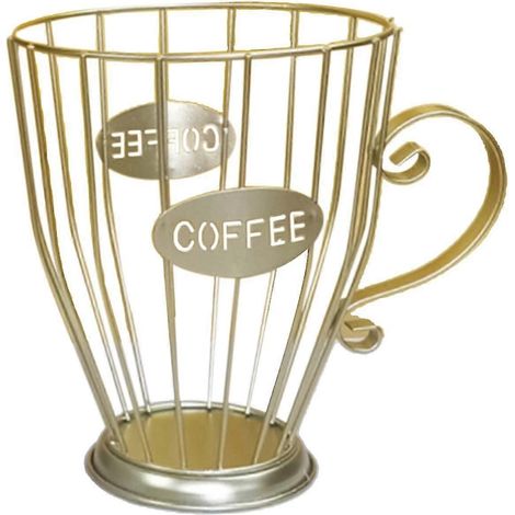 Panier de rangement pour capsules de café, organisateur de cuisine pour la maison-Golden Large (1/5)