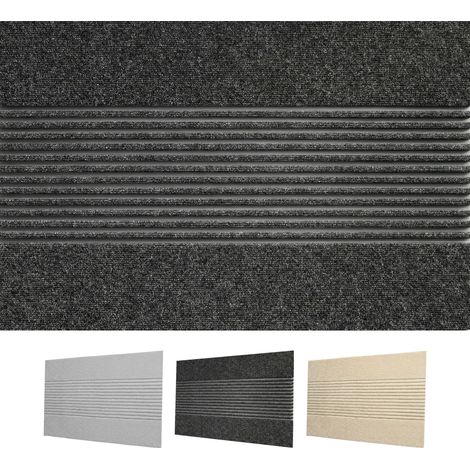 Paillasson Circa antisaleté, style Boho rayé, Anthracite, 70 x 120 cm: