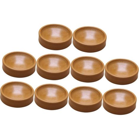 Lot de 10 Patins de Protection Antidérapants pour Pieds de Piano, Tapis Antichoc en Caoutchouc Marron Diamètre 43 Mm, Coussins Stabilisateurs pour Sol Dur et Moquette (1/4)