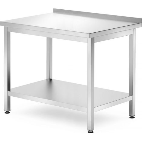 HENDI Wandtisch mit Ablage – verschraubt, Tiefe 700 mm, Kitchen Line, 1000x700x(H)850mm