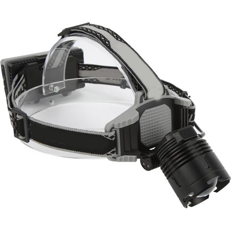 Lampe frontale rechargeable USB XHP70, zoom puissant, écran numérique et bandeau réglable pour randonnée. (1/5)