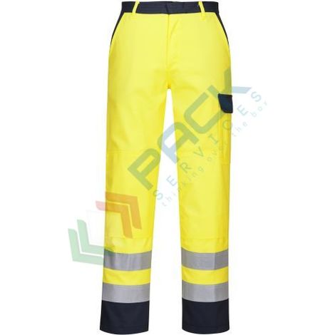 Pantaloni da lavoro Hi-Vis Bizflame Giallo XL - FR(50-52) - UK(40-41) (1/2)
