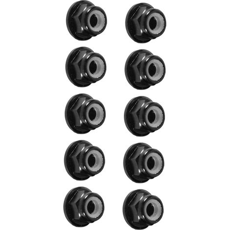 Écrous autobloquants hexagonaux M4 à insert nylon anodisé, lot de 10, en alliage d'aluminium (1/5)