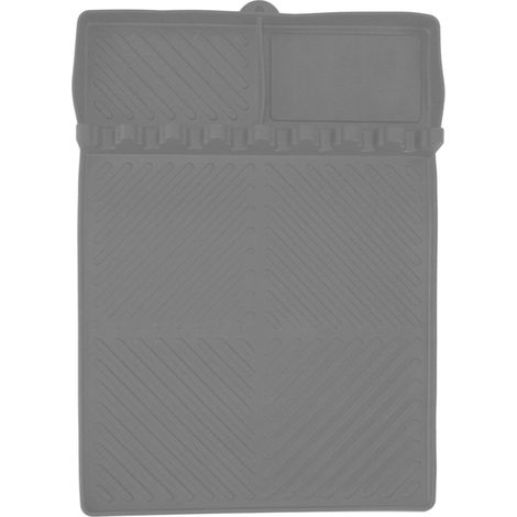 Tapis de cuisson en silicone pour barbecue, 8 emplacements, 40,6 x 29,2 cm, antidérapant, résistant à la chaleur, facile à nettoyer, gris. (1/5)