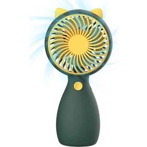 Petit ventilateur  Ventilateur portable et sûr  Batterie rechargeable confortable avec poignée antidérapante  Idéal pour la maison, l'intérieur, les voyages et l'extérieur (1/5)
