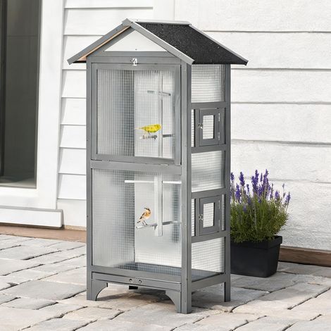 Cage pour oiseaux grigio 80,5 x 57 x 153 cm (1/5)