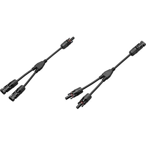 Solarkabel Y-Verteiler (1 bis 2), 1 Paar Solarkabel Y-Verteiler Solarpanel-Kabel MMF+FFM, 1 Paar Solarpanel Y Stecker 1Y2, Solarpanel Kabelstecker, mc4 kabel, Photovoltaik Steckverbinder (1/3)