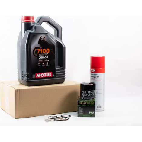 Kit Entretien Vidange Standard pour MV AGUSTA BRUTALE 1078 RR de 2008 à 2012 - MOTUL 7100 20W50 4L