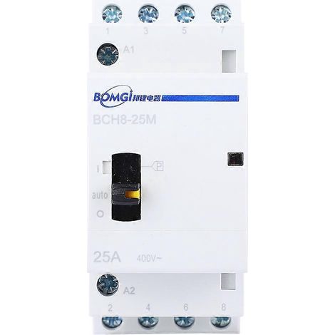 BCH8-25M 230V 4P 25A Modulares Haushalts-Wechselstromschütz mit manuellem Steuerschalter (4NO)