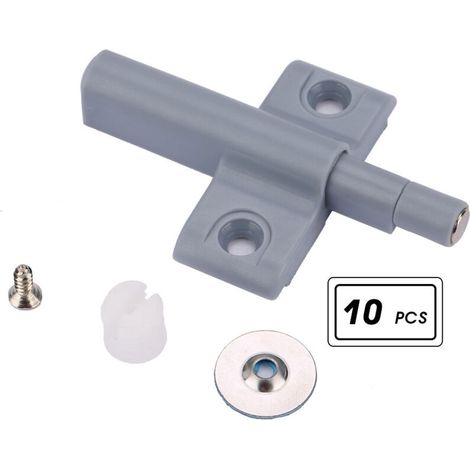 Lot de 10 loquets magnétiques pour portes de placard, butoirs de tiroir sans amortisseur (petit format)