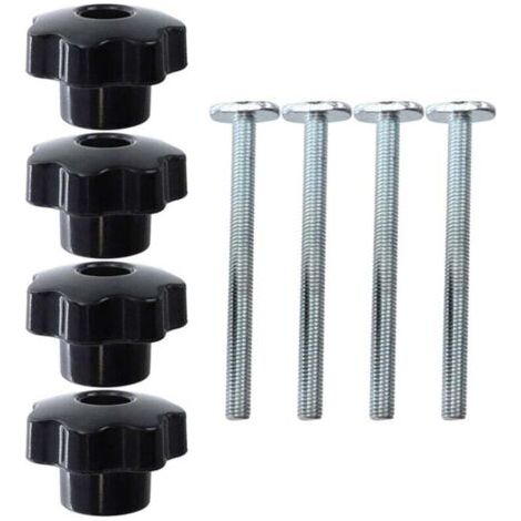 Accessoires spéciaux pour rainure en T pour le travail du bois (4 poignées + 4 vis en T) (1/4)