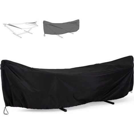Wasserdichte Outdoor-Hängemattenhülle, Komplettabdeckung aus Oxford 420D, Schutzhülle geeignet für Hängematten und Doppelhängematten, winddicht, winterfest, wetterfest (285 x 17 x 80 cm) (1/3)