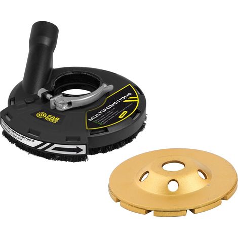 Coffret de surfaçage en béton plus disque à béton diamanté 180 mm pour meuleuse d'angle 180/230 mm, compatible avec toutes les meuleuses grâce à 6 anneaux de réduction