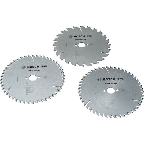 Bosch PRO Wood Kreissägeblatt-Set, 3er Pack, 160 x 20 mm (1/2)