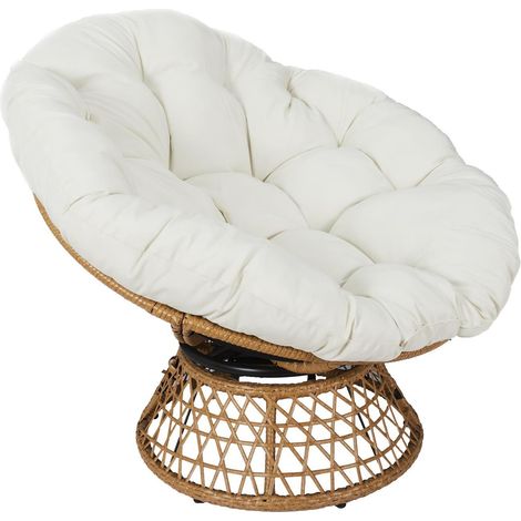 Fauteuil papasan avec assise pivotante CANCUN