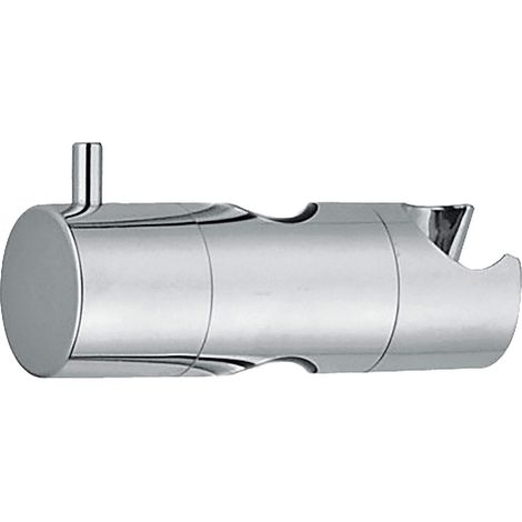 Support coulissant pour barre de douche Ø 25 mm en ABS chromé – Frein de stationnement – Pivotant à 180° – Remplacement facile – Damast - SC106