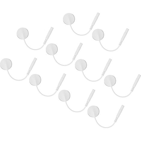 10 électrodes de physiothérapie jetables en tissu non tissé, patchs de 2 cm pour TENS (1/5)
