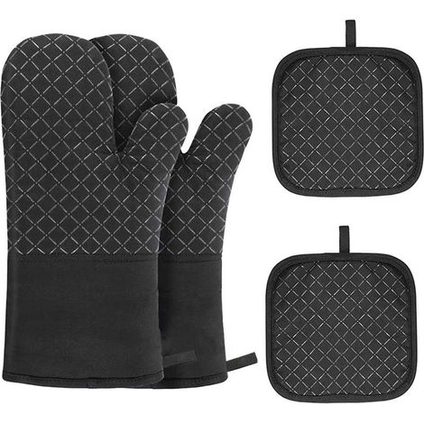 4 ensembles de gants isolants pour four gants pour barbecue 17 30cm (1/5)