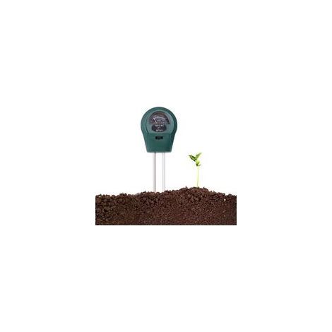Appareil 3 en 1 pour Plantes et Sol - Double Sonde pour pH, Intensit�� Lumineuse et Humidit�� - Humidim��tre sans Batterie