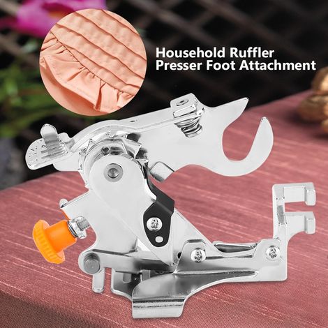 Pied-de-biche fronceur domestique à tige basse, accessoire pour machine à coudre jaune (1/5)