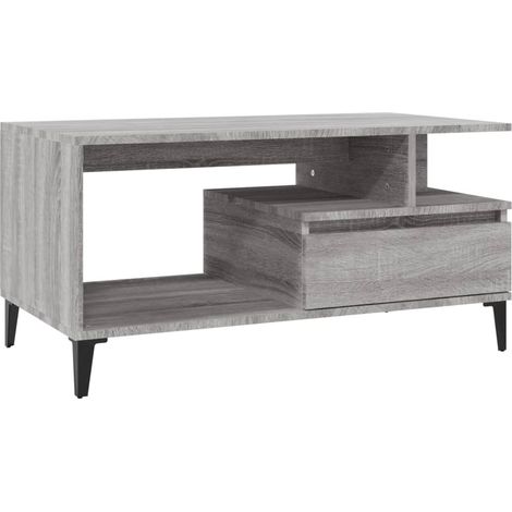 Maison Exclusive - Couchtisch Grau Sonoma 90x49x45 cm Holzwerksto
