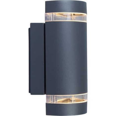 Lámpara de pared exterior Focus antracita 2xGU10 IP44 con iluminación hacia arriba y hacia abajo. (1/5)