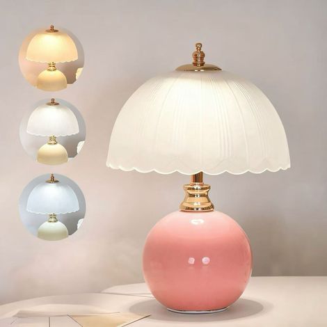 Lampe de chevet rétro, gradation continue à trois couleurs, décoration de lampe de table champignon, adaptée à la table de chevet de la chambre (1/5)