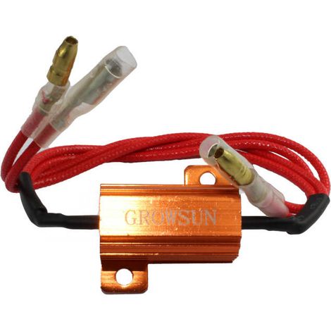 Resistencia para intermitentes LED 12V 25W 10 ohm para motocicleta, scooter, quad y ATV. (1/2)
