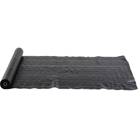Outsunny Telo per Pacciamare 100x1 m Traspirante e Anti-UV in PP Nero
