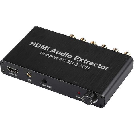 Extracteur/décodeur audio HDMI 5.1 canaux 4K 3D, version 0621
