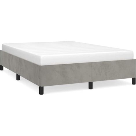 Maison Exclusive - Struttura letto senza Materasso Grigio Chiaro 152x203 cm matrimoniale Velluto (1/5)