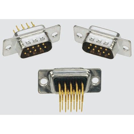 Connecteur Sub-D RS PRO 25 voies Mâle Traversant Angle droit