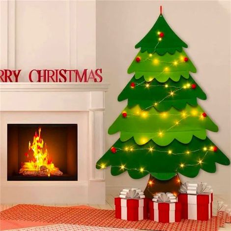 Sapin de Noël en feutrine avec 32 décorations murales pour la maison (1/5)