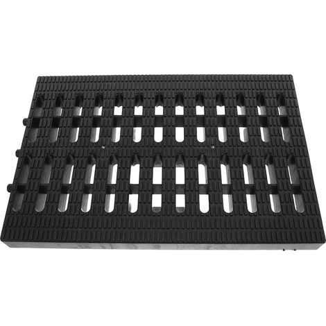 Black Plastic Drain Channel Cover 20x30x2 5 cm Kitchen Sink (1/5)